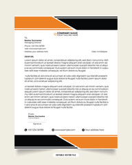 Modern business and corporate letterhead template. Letterhead design with yellow and black colors. white color background. Professional creative template design for business.