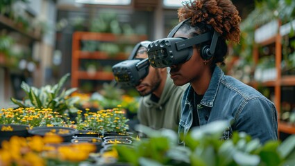 Innovative team using AR for product design, blending technology and creativity