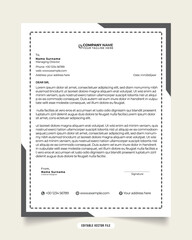 Modern business and corporate letterhead template. Letterhead design with black colors. white color background. Professional creative template design for business. Vector letterhead design.