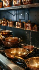 Fototapeta na wymiar Copper cookware