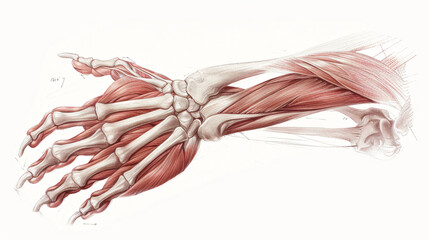 Obraz na płótnie Canvas Dog extensor digitorum lateralis muscle anatomy