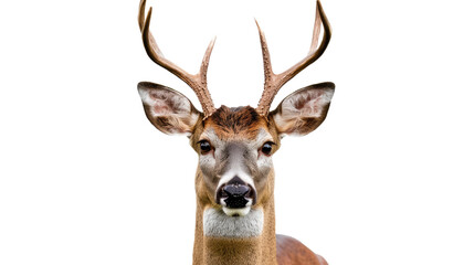 Majestic Deer Chief isolated on transparent Background.png - obrazy, fototapety, plakaty