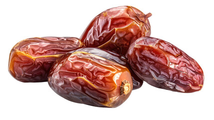 Dried Dates Fruit in Closeup transparent background.png - obrazy, fototapety, plakaty