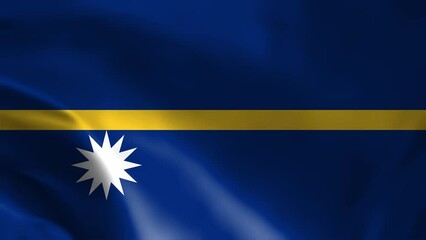 Nauru Waving Flag, Nauru Flag, Flag of Nauru Waving Animation, Nauru Flag 4K Footage