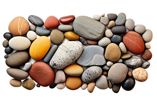 Natural stones and pebbles enhance garden aesthetics,real image.