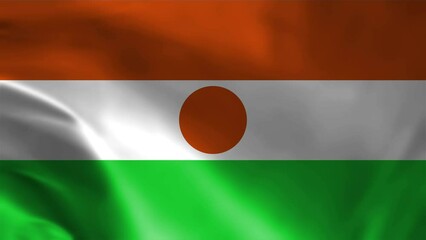 Niger Waving Flag, Niger Flag, Niger Flag Waving Animation, Niger Flag 4K Footage