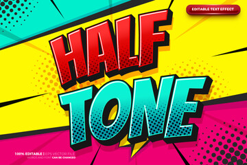 Halftone Retro Comic Text Effect