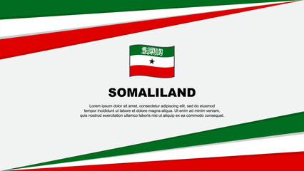 Obraz premium Somaliland Flag Abstract Background Design Template. Somaliland Independence Day Banner Cartoon Vector Illustration. Somaliland Design