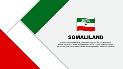 Somaliland Flag Abstract Background Design Template. Somaliland Independence Day Banner Cartoon Vector Illustration. Somaliland Illustration - obrazy, fototapety, plakaty