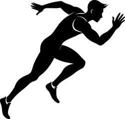 Sport Athletics (Track and Field) Silhouette Design Icon Logo