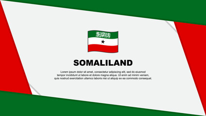 Somaliland Flag Abstract Background Design Template. Somaliland Independence Day Banner Cartoon Vector Illustration. Somaliland Independence Day