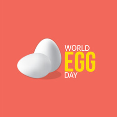 World egg day vector illustration. World egg day themes design concept with flat style vector illustration. Suitable for greeting card, poster and banner.