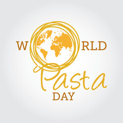 World pasta day vector illustration. World pasta day  themes design concept with flat style vector illustration. Suitable for greeting card, poster and banner.