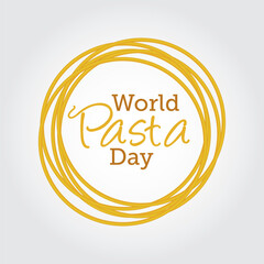 World pasta day vector illustration. World pasta day  themes design concept with flat style vector illustration. Suitable for greeting card, poster and banner.