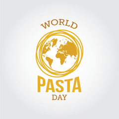 World pasta day vector illustration. World pasta day  themes design concept with flat style vector illustration. Suitable for greeting card, poster and banner.