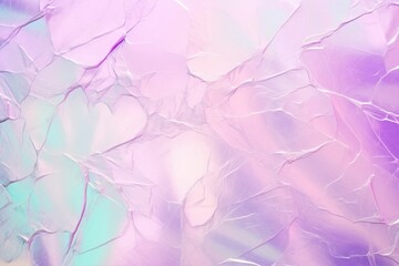 Fototapeta premium Pastel pink blue abstract trendy holographic background. Real texture in pale violet, and mint colors with scratches and irregularities