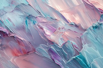 Pastel pink blue abstract trendy holographic background. Real texture in pale violet, and mint...