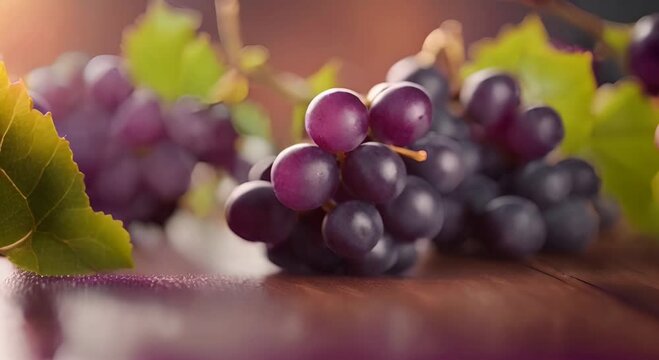 A Study in Textures, Smooth Grapes on a Rough Wooden Plate