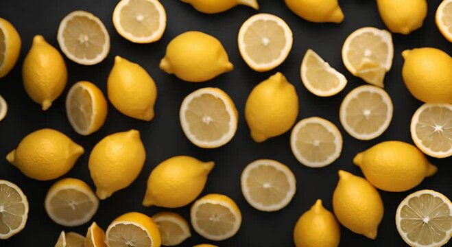 Citrine Beauties, A Cluster of Lemons on Black Velvet