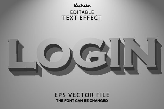 Editable login effect