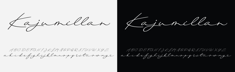 Handwriting logo template vector. signature logo concept.