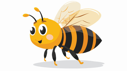 Cartoon Bee Isolated on White Background