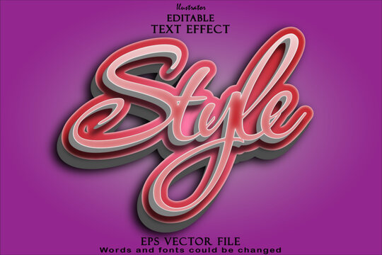 Editable style text effect
