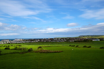 Fototapeta na wymiar View of the coast from Portballintrae, County Antrim, Northern Ireland 