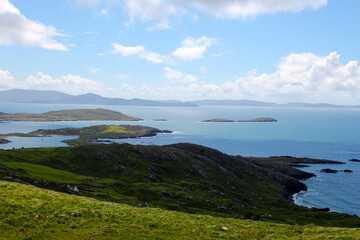 Coastal landscape on the Ring of Kerry, Ireland  