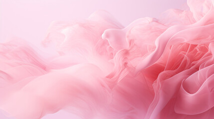 Abstract Pink Clouds on Pastel Background