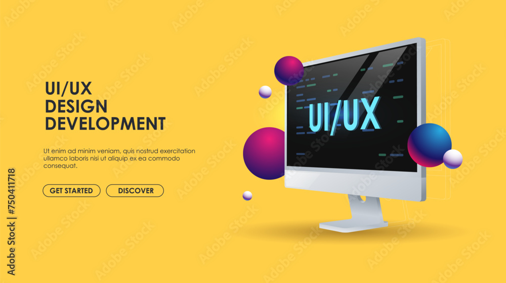 Poster Programming web banner. Best programming languages. Social media creative concept idea. desktop computer. Screen. Realistic 3d design. Web Configure, repair prevention, maintenance and setting website