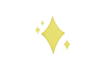 stars emoji. Sparkles golden 3d