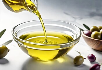 olive oil in a spoon