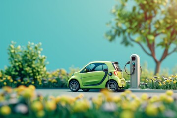 Eco-friendly charging of retro cars at an environmentally friendly power plant