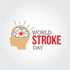 World stroke day vector illustration. World stroke day themes design concept with flat style vector illustration. Suitable for greeting card, poster and banner.