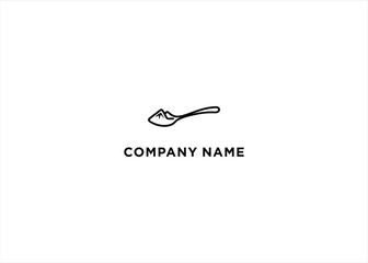 Mountain Restaurant Logo Template Design Stock Vector