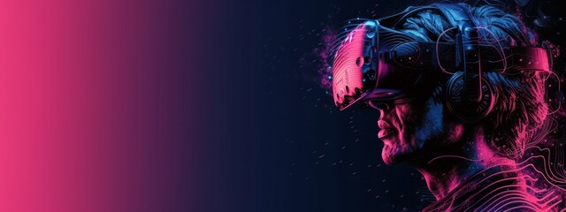 Vibrant Harmony: A Man Embracing the Spectrum