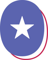 partriotic usa alphabet number 0 zero outline