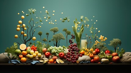 Obraz na płótnie Canvas World health day concept with healthy food.