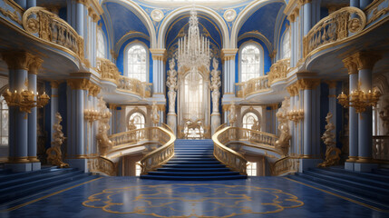 Palace interior background castle hall