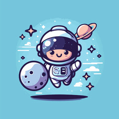 cute astronout vector
