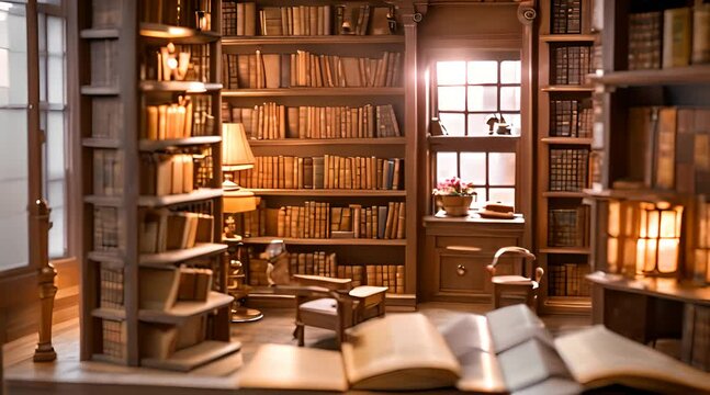 A Haven for Knowledges, A Tranquil Library Filled with Endless Stories