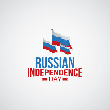 Russian independence day vector illustration. Russian independence day themes design concept with flat style vector illustration. Suitable for greeting card, poster and banner.