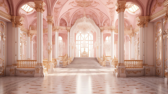 Palace interior background castle hall