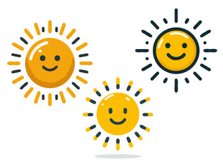 A Vibrant Vector Design of a Simple Sun: Sunny Weather and Bright Summer Days