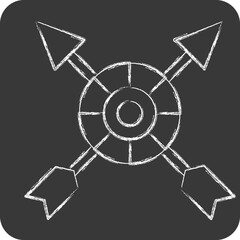 Icon Boho Archer. related to Indigenous People symbol. chalk Style. simple design editable. simple illustration