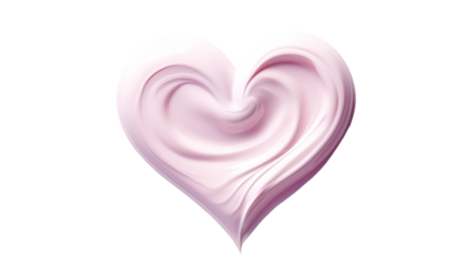 cosmetic smears of creamy texture on a transparent background