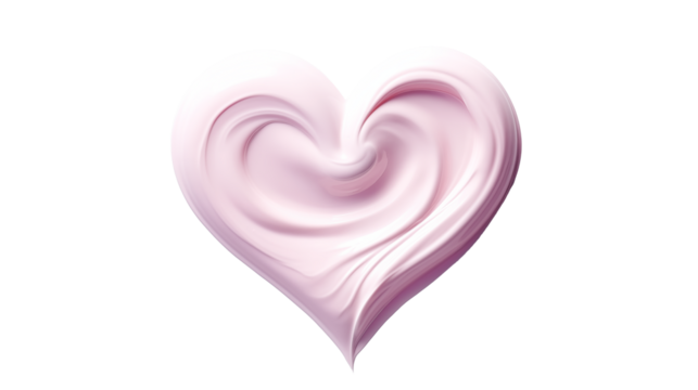 cosmetic smears of creamy texture on a transparent background