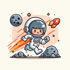 child astronout playing 