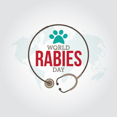 World rabies day vector illustration. World rabies day themes design concept with flat style vector illustration. Suitable for greeting card, poster and banner.